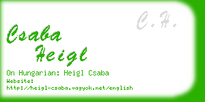 csaba heigl business card